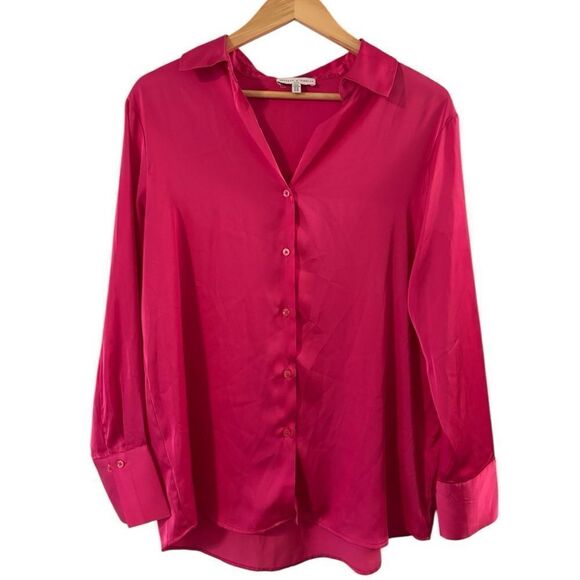 Maison d'Amelie Paris Pink Button Up Blouse Medium - Picture 1 of 5